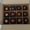 24 Pcs Brown Christmas Ball Ornaments 2.4 Inch Glitter Matte Shiny Chocolate Xmas Baubles Rustic Neutral Farmhouse Xmas Tree Hanging Decorations Modern Christmas Home Decor for Tree Holiday