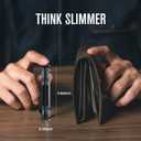 2 x Slim Wallet for Men and Card Holder | RFID Protected | Pull-Up Function | Front Pocket Wallets | ID Card Window | Integrated Money Clip | Grey