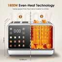 4 Slice Toaster with Dual-Zone Control, Smart Touchscreen, Wide Slots