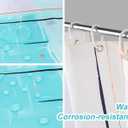 Abstract Teal Gold Modern Square Irregular Line Oil Painting Shower Curtain, 72"W x 72"H with 12 Hooks, Waterproof, Polyester Fabric for Bathroom Decor (Mint Green,gold and Black)