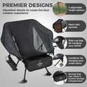 ATEPA UFO3.0 Ultralight Backpacking Chair, 330 lbs Heavy-Duty Aerospace Aluminum Folding Camp Chair with Hexagon Ergonomic Seat Anti-Sink Feet, Compact Portable Outdoor Gear for Hiking Fishing, Black