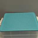 Toys Storage Organizer Bins for Lego, Stackable Toys Organizer, Lego Building Block Storage, Toy Storage Box with 24 Palace Grids, Plastic Stackable Organizer Bins (Green 2layers)