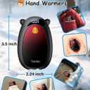 Electric Hand Warmers Rechargeable, Cute Bear Design, LED Display, 4 Settings, Fast Heating Portable Pocket Heater Magnetic Handwarmers 2 Pack for Hunting Essentials Camping Gift for Men Women