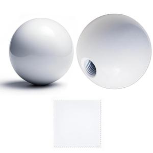 2PCS Lamp FinialsDecorative Finial Knob and Lamp Toppers Screw On for Lamp and Lamp Shade, 1/4-27 Thread, 0.98" Diameter, Finials for Lamps, Finials for Table and Floor Lamps Shade (White)