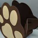 Large Dog Toy Basket Paw Storage Box for Dog Toys & Pet Supplies Felt Dogs Storage Box for Living Room Area Large Organizer for Pet Toys, Blankets and Accessories