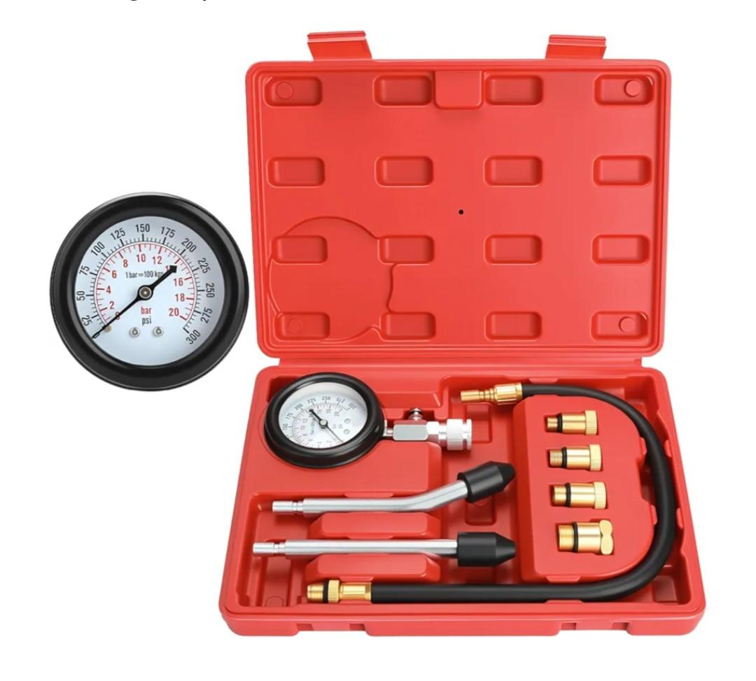 BETOOLL HW0130 8pcs Petrol Engine Cylinder Compression Tester Kit Automotive Tool Gauge