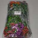 Artificial Flowers for Outdoors, 12 Bundles Multicolor Faux Silk Flower Spring Summer Decoration, Artificial Plants Fake Outdoor Flowers UV Resistant No Fade for Home Planter Porch Patio Yard Decor (Double Purple)