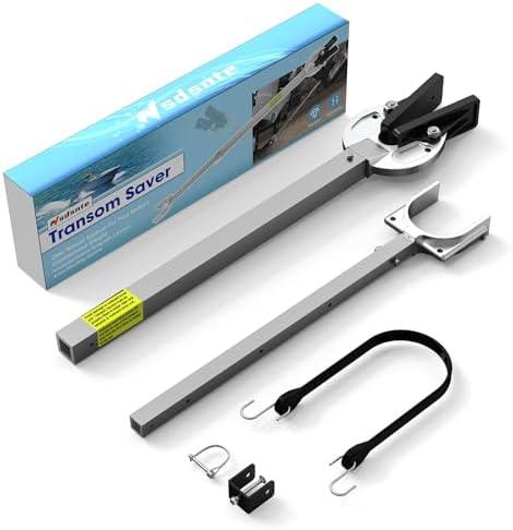 SDSNTE Adjustable Transom Saver from 23 to 35 Inches, Boat Motor Support with Heavy-Duty Composite Head Holds Engine, Roller and Trailer Mounts