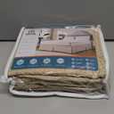 MIYE Pleated Waffle Weave Bed Skirt, Tailored Dust Ruffle 16 Inch Drop Easy Fit, Machine Washable,No Split Corners (Beige, Queen - 16" Drop)