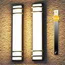 Exterior Wall Lights,2Packs 36w Dimmable LED Modern Porch & Patio Wall Light Fixture, 23.6in Black Exterior Sconce Wall Mounted Lights Suitable for Garage Living Room Courtyard House(3000K)