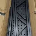 aboxoo 3 Tier Stair Style Large Metal Plant Stand, Garden Display Shelf Flower Pot Holder Storage Organizer Rack for Indoor Home Outdoor Patio Balcony Yard( Black, Rectangle)