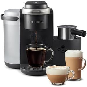 Keurig K-Cafe Single-Serve K-Cup Coffee Maker, Latte Maker and Cappuccino Maker, Comes with Dishwasher Safe Milk Frother, Coffee Shot Capability, Compatible with all Keurig K-Cup Pods, Dark Charcoal
