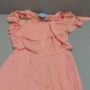 Mirawise Girl's Tie Shoulder Sleeveless Ruffle Summer Casual Cotton Sundress A-line Swing Dress for 14-15 Years Kids