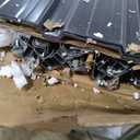 8ft x 10ft Grey Iron Metal Storage Shed - Durable Outdoor Shed with Window, Sliding Doors & Metal Foundation for Patio, Backyard & Entryway Storage