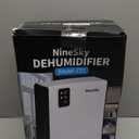 NineSky Dehumidifiers for Home, 95 OZ Water Tank, (1000 sq.ft) Dehumidifiers for Bathroom Bedroom Basement with Auto Shut Off,7 Colors LED Light (White)