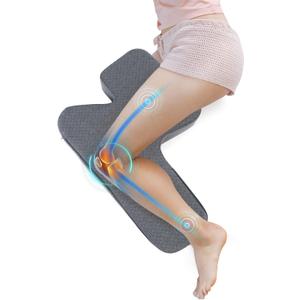 HOMBYS Leg Pillow for Sleeping, 4" Thick Z Shape Memory Foam Knee Pillow for Side Sleeper Helps Spine Alignment and Offer Full Body Support, Relief Pressure, Removable Cover Machine Washable, 4" Thick