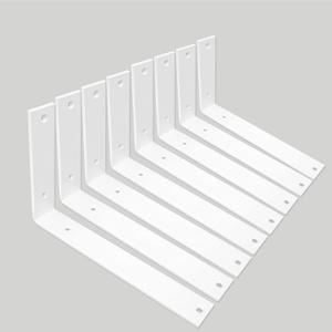 Shelf Brackets 10 Inch Wall L Brackets 8PCS Heavy Duty for Shelves Metal White Rustic Industrial Brackets for DIY Opening Shelves Project Hardware Included