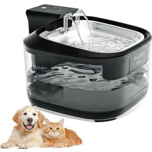 Cordless Cat Water Fountain, 5000mah Battery Operated Pet Water Fountain, 108oz/3.2L Automatic Dog Water Fountains for Cats Dog Indoor Outdoor (Large)