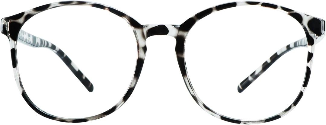 VisionGlobal Blue Light Blocking Glasses for Women/Men, Anti Eyestrain, Computer Reading, TV Glasses, Stylish Oval Frame, Anti Glare(Leopard,+2.00 Magnification) (01_days_leopard)
