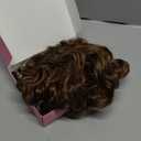 Curly Clip In Hair Extensions, 4PCS 20 Inch Light Brown Extensions Clip Ins, Lace Weft Short Curly Invisible Natural Hairpieces for Women