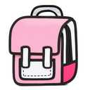 Lifelix Kids Kawaii Backpack for Girls Cute Toddler 2D Cartoon Comic Paper Jump Bookbag Fun Weird School Schoolbag (Pink, Small)