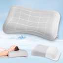 Elegear Deep Sleep Cooling Neck Pillow, Zero-Pressure Tech Orthopedic Pillow Provides Ultra-soft Cloud Support&BreathabAle, Ergonomic Contour Cervical Pillow for Neck Pain Relief for Side&Back Sleeper (Medium - 25" x 16" x 4.3" /3.9")
