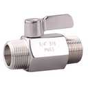 DERNORD Stainless Ball Valve - 3/4 Inch NPT Thread Male Small Mini Ball Valve (3/4" Male&Male)