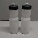 50 Strong Sports Water Bottles  Reusable 22 oz BPA-Free Plastic Bottles with Pull Top Cap  Made in USA  Top Rack Dishwasher Safe  Fits Most Bike Cages Brand (Clear)