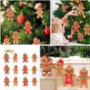2 x SAFIGLE 12pcs Gingerbread Christmas Decoration for Tree: Cute Gingerbread Chritmas Decorations for Xmas Tree Hanging Decor DIY Craft Party Supplies - Christmas Hanging Decor for Home Kitchen