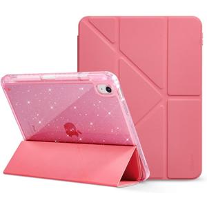 CoBak Case for iPad (A16) 11th Generation 11 Inch 2025, iPad 10th Generation 10.9 Inch 2022 - Protective Cover with Multi-Angle Includes Portrait Stand, Pencil Holder and Auto Wake/Sleep, Pink