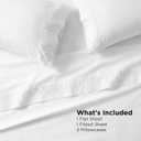 Bedsure King Size Sheets Set - 4 Pieces Soft King Sheets - Breathable & Cooling - Hotel Luxury - Easy Care Polyester Microfiber Bedding for Women, Men, Bright White