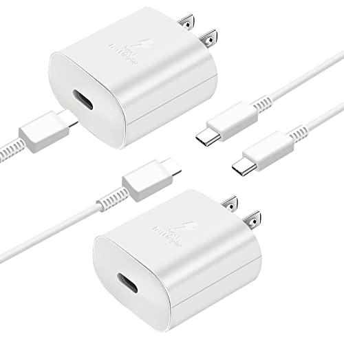 2-Pack USB-C Power Supply Cord Fast Charger for MacBook Air 13 12 inch Retina 2022/2021/2020/2019 2018 M1 A2337 A2179 A1932 for iPad Pro 12.9 Gen 4/3 Air 4th 5th,Mini 6th,45W 30W USB C to C Cable