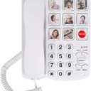 Telephones for Seniors, Dementia Phone for Seniors - 9 Picture Memory Corded Landline Telephone for Elderly - One-Touch Dial, 110dB+ Amplified Ringer -Home Phones for The Visually Impaired, Alzheimer