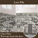 Large Washable Rug 9x12 Non Slip Ultra-Thin Indoor Carpet Vintage Medallion Living Room Rug Retro Distressed Floor Mat Oriental Foldable Throw Rugs for Bedroom Dining Room Home Office Brown