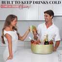 Gusto Nostro Large Beverage Tub for Parties - Metal Tub for Wine Bottles,Champagne,Beers - High Capacity Ice Bucket for Drinks - Extra Large Ice Buckets for Parties (22 qt) Outdoor Party Drink Bucket