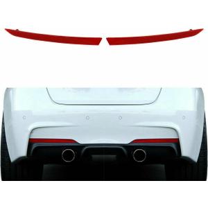 Rear RH & LH Right + Left Side Bumper Reflector for BMW 3 Series F30 F31 M Sport 320i 320iX 328d 328dX 328i 328iX 330e 330i 330iX 335i 335iX 340i 340iX 2012-2019, (Red)