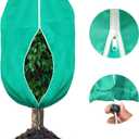 Plant Covers Freeze Protection, 75"W x 90"H Large Frost Cloth Blankets 2.47oz/yd with Zipper Drawstring, Reusable Frost Tree Covers Shrub Jackets for Winter Outdoor Plants Potted Fruit Tree