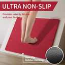 YDKGL Kitchen Mats for Floor, Super Absorbent Kitchen Rugs Non Slip Washable, Soft Imitation Linen Braided Kitchen Runner Rug, Standing Mat Sink Mat, Easy to Clean, Red 17x30