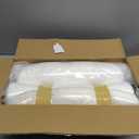 Ruqmuis Chair Cushions for Dining Chairs, 2" Thick Seat Cushions for Kitchen Chairs, D-Shaped Chair Pads with Washable Cover, Ties and Non Slip Backing, 17'' x 16'', Set of 4, Beige