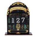 SKYJORMY Wooden Books Read Reading Tracker Sign, Black