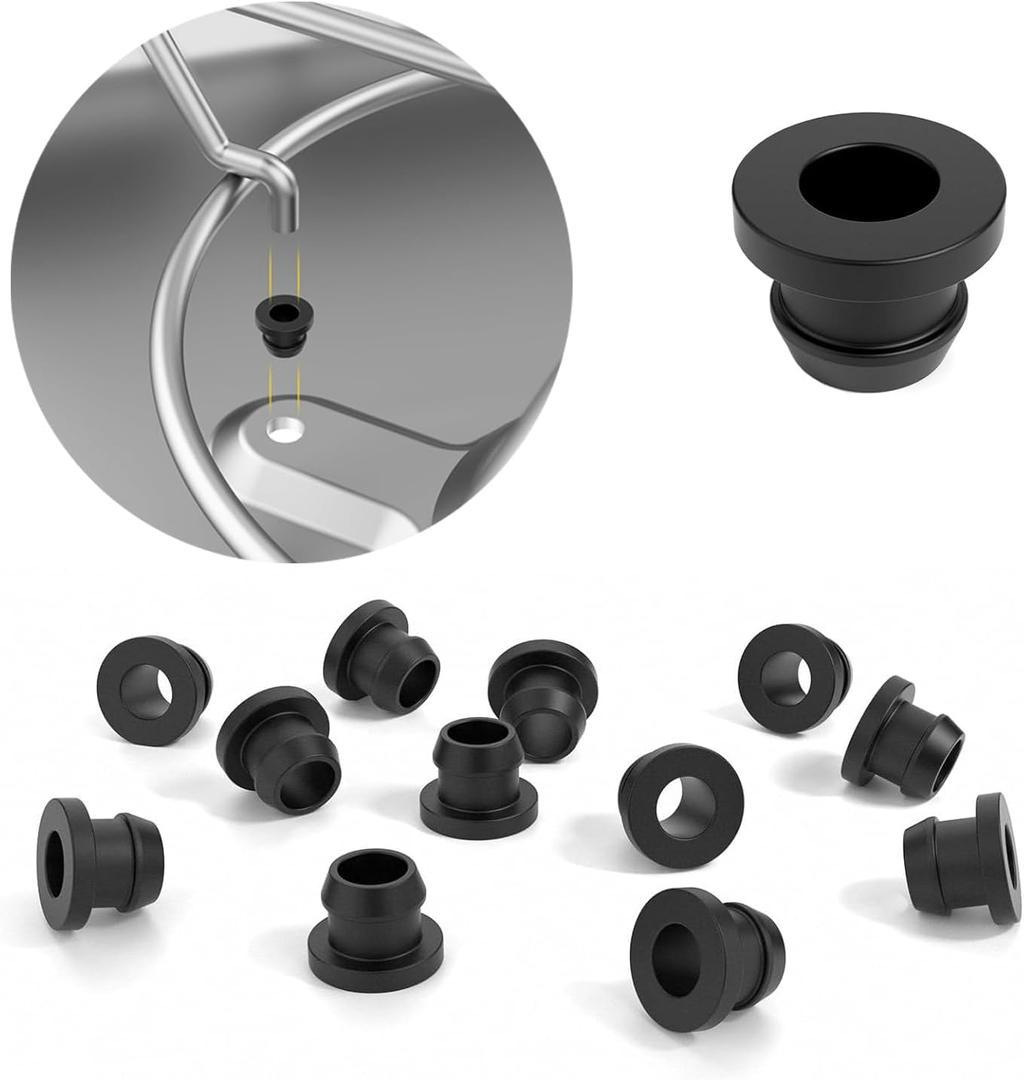 RV Stove Rubber Grommets, 8 Pcs RV Stove Grommets, RV Stove Top Grommets for Magic Chef, RV Stove Parts for Amana, Reduces Noise, Stabilized Grate.(Black)