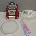 Nostalgia Cotton Candy Machine - Retro Cotton Candy Machine for Kids with 2 Reusable Cones, 1 Sugar Scoop, and 1 Extractor Head  Red