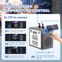 [New Upgrade] Poafamx Aquarium Chiller 42Gal Water Chiller for Fish Tank 1/10 HP Aquarium Cooler with Touch Screen Quiet Refrigeration Compressor Saltwater Freshwater for Fish Axolotl Hydroponic Coral