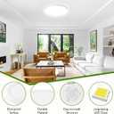 15 Inch Large LED Flush Mount Ceiling Light Fixture, 30W 4000Lm Dimmable Modern Recessed Ceiling Lamp, 5000K Daylight White Super Slim Low Profile Ceiling Light for Kitchen Bedroom Hallway, 1-Pack