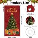 Merry Christmas Door Banner, Winter New Year Large Door Cover, Holiday Backdrop Banner Christmas Party Supplies 70.9 x 35.4 Inches (H)