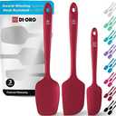 DI ORO® 3-Piece Silicone Spatula Set - 315°C Heat Resistant Non Stick Rubber Kitchen Spatulas for Cooking and Baking - Award-Winning Professional Grade Spatula Set - Best Silicone Utensil Set