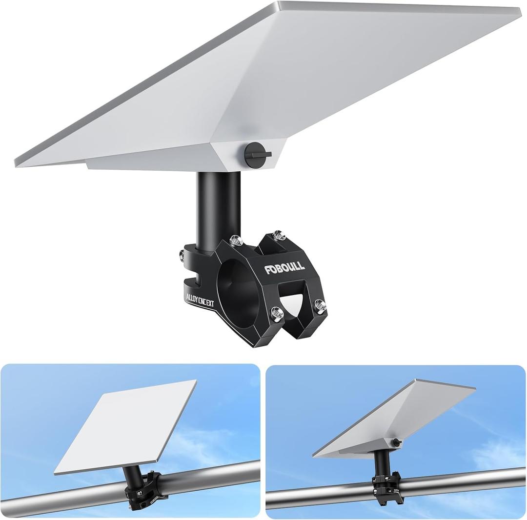 Starlink Mini Mount Kit for RV, Boat, Camper, Ladder & Guardrail - CNC Aluminum Alloy Adjustable Clamp (0.79"-1.38" Pipe Diameter) - Universal Pipe Adapter Compatible with Starlink mini