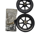 2 Plastic Wheels and nuts and bolts