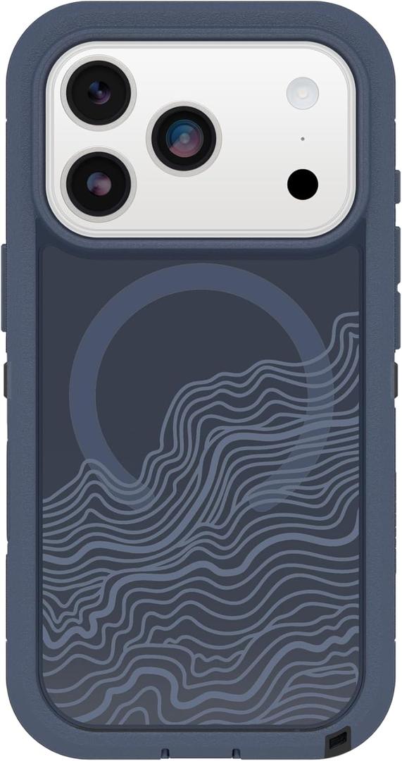 OtterBox iPhone 17 Pro Defender Series Pro XT Clear Case - Offgrid - Blue - Tough, Rugged & Durable iPhone Case, Snaps on MagSafe