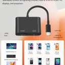 Lightning to HDMI Adapter for iPhone, [Apple MFi Certified] Digital AV Dongle,1080P Sync Screen Cable with Lightning Charging Port for iPhone, iPad to TV/Projector/Monitor No Need Power Supply